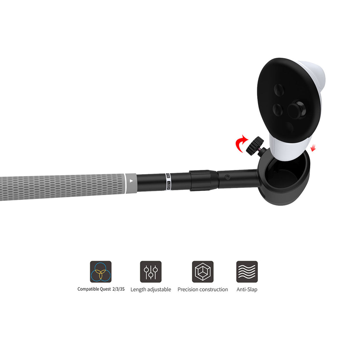 Dobe Golf Club Attachment for Meta Quest 2 / Meta Quest 3 / Meta Quest 3S / Pro Controller TY-3881