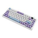 Ajazz AK820 Max RGB Tri-Mode 75% 82-Keys Gasket-mounted Hot Swappable Mechanical Keyboard (Purple/White/Blue) (Magnetic Switch)