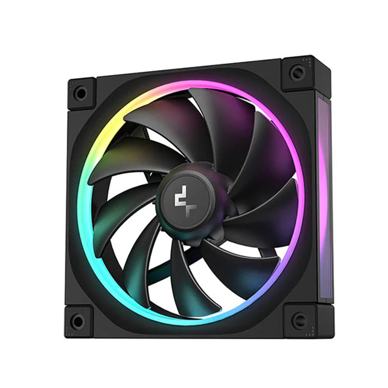 Deepcool FL12 120mm Unique ARGB Cooling Fan - 1-Pack (Black, White)