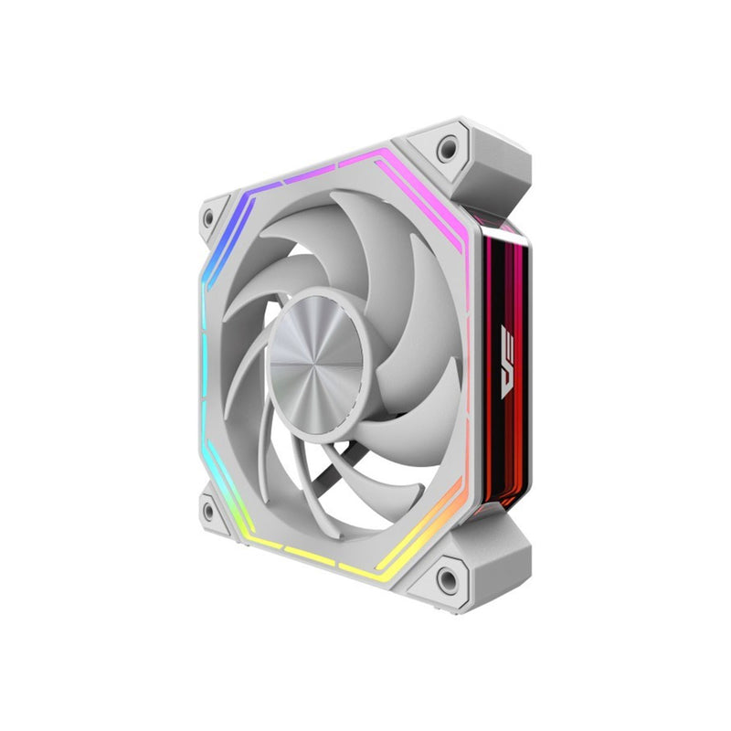 DarkFlash INF34R Single Reverse Blade PWM ARGB Cooling Fan (Black, White)
