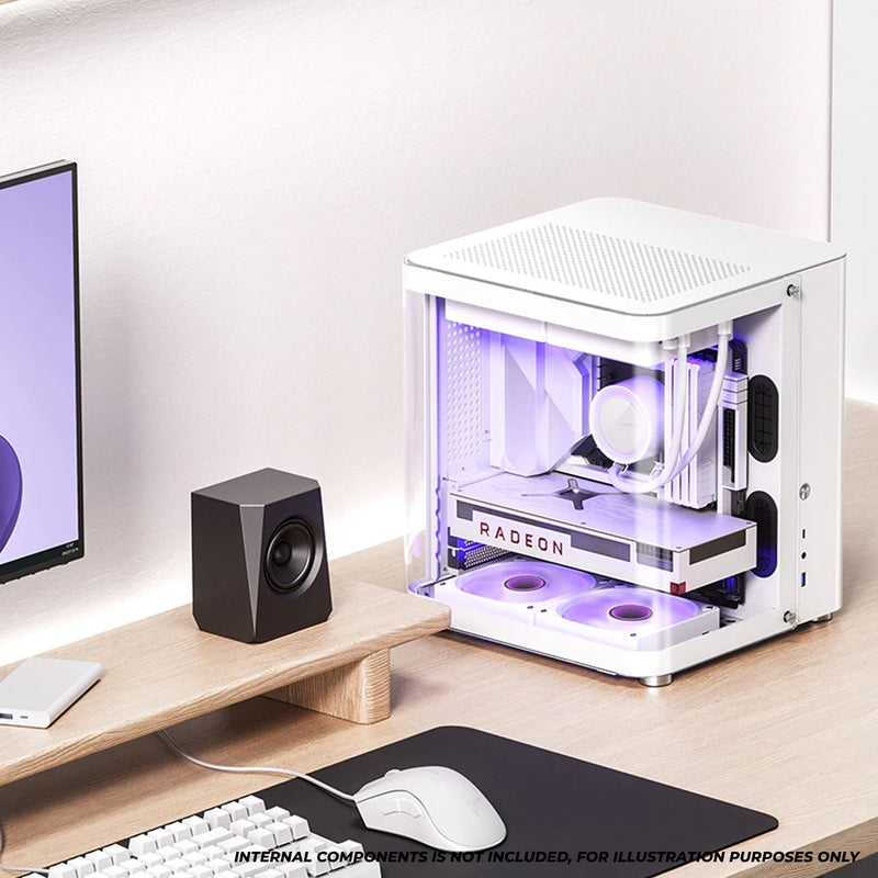 Jonsbo TK-1 M-ATX Separated Cabinet Computer Case (Black, White)