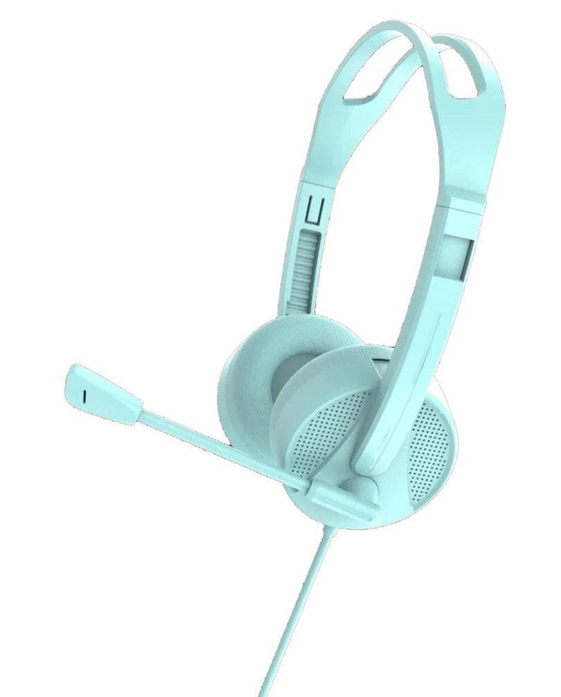 Lecoo HT106 USB Wired Headset (Cyan)