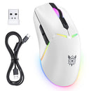 Onikuma CW928 RGB Tri-Mode Gaming Mouse (Black, White)