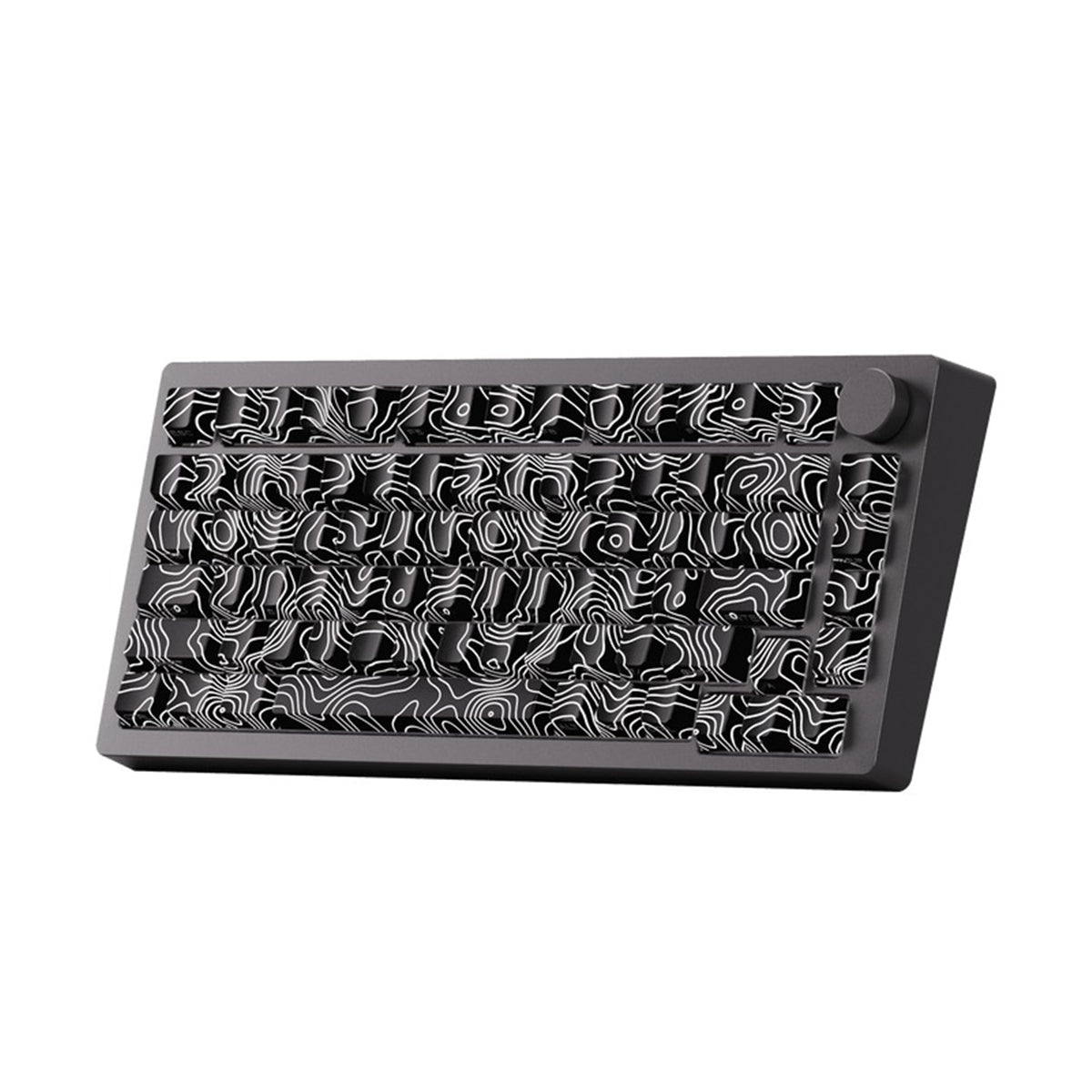 MonsGeek M1 V5 Contour Lines Aluminum Case Multi-Mode RGB Hot-Swappable Mechanical Keyboard (Black) (Akko V3 Piano Pro Switch)