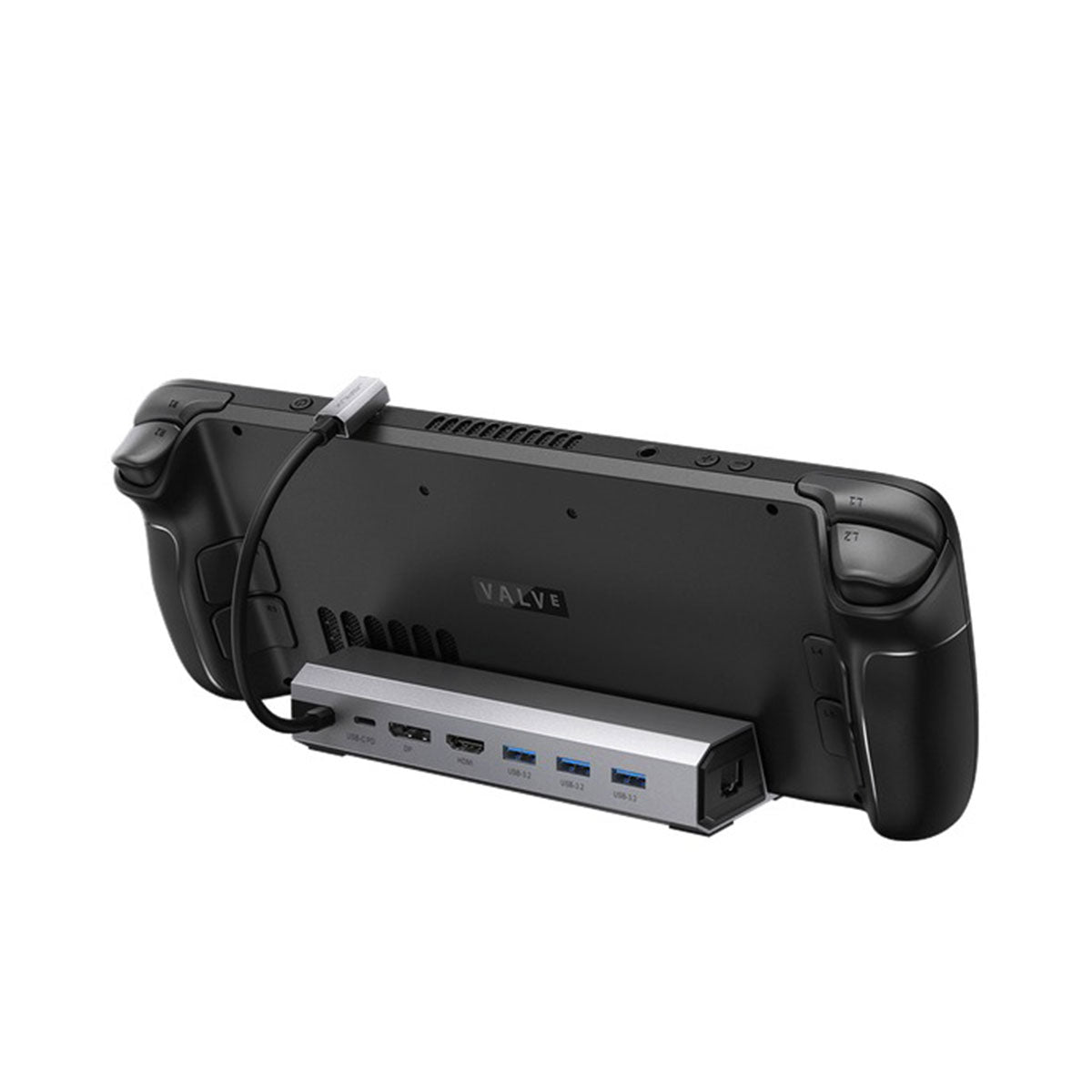 JSAUX USB-C 7-in-1 Docking Station for Steam Deck/ Steam Deck OLED/ ROG Ally/ ROG Ally X/ Legion Go (Grey) (HB0702)