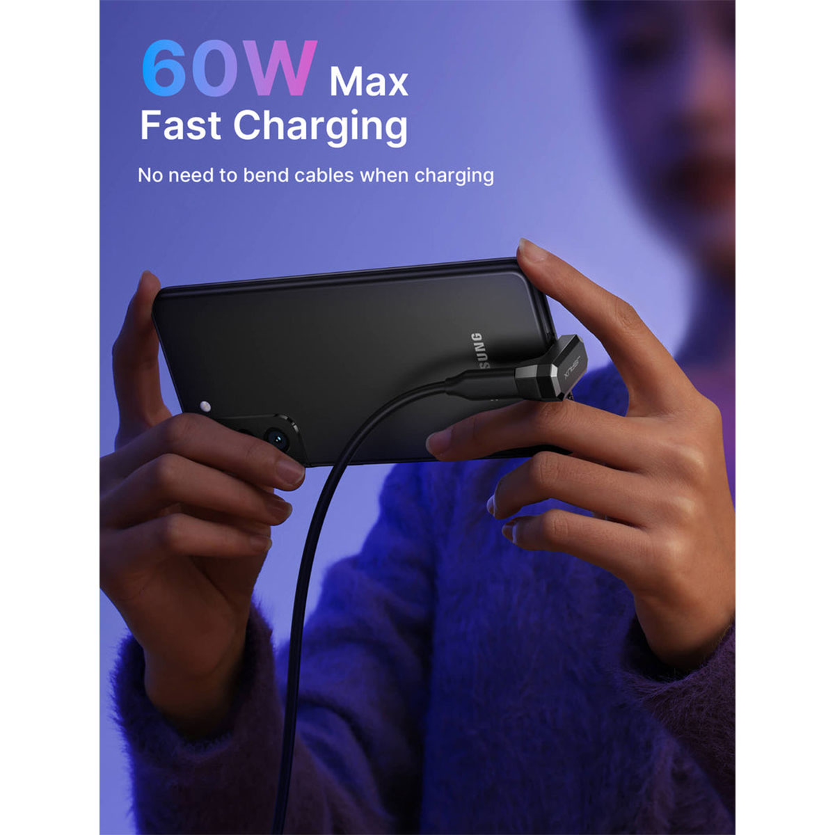 JSAUX 180° USB-C to C & A Adapter Set (Black) (DD0009)