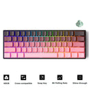 MonsGeek FUN60 Pro SP Shine-Through Black & Pink Gradient Multi-Mode RGB Mechanical Keyboard (Akko Glare Magnetic Switch)