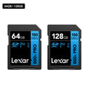 Lexar High-Performance 800x PRO SDXC UHS-I C10 U3 V30 150MB/s Read SD Card BLUE Series 
