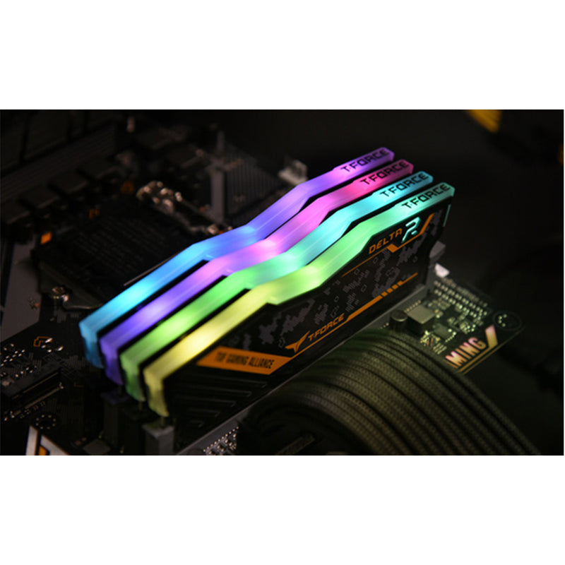 TeamGroup T-Force Delta TUF Gaming Alliance RGB DDR4 32GB (1x32GB) 3200MHz CL16 Desktop Memory (TF9D432G3200HC16F01)