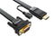 UGreen HDMI TO VGA Converter Round Cable - 1.5M (Black) (MM101/30449)