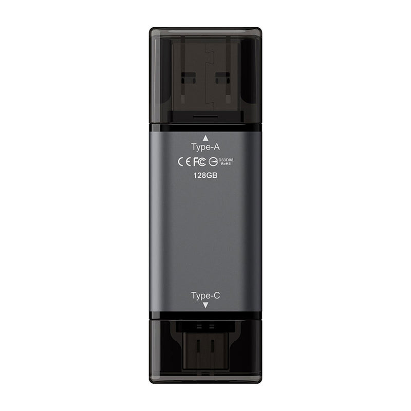TeamGroup X1 128GB USB 3.2 Gen1 Type-C & Type-A 100MB/s Read Flash Drive (TX13128GC01)