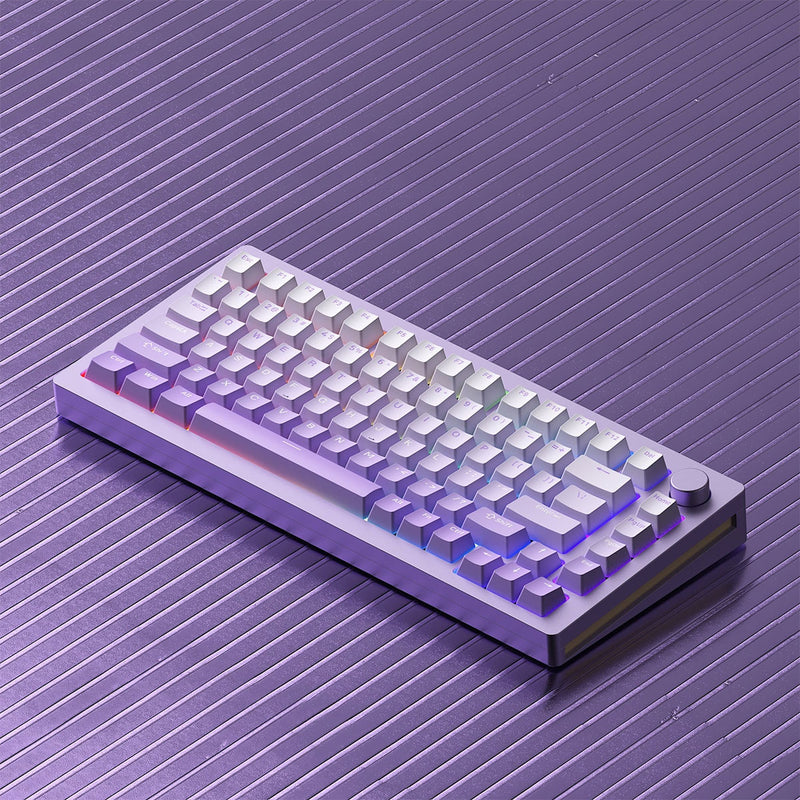 MonsGeek M1W V3 Aluminum Case Multi-Mode RGB Hot-Swappable Mechanical Keyboard (Purple)
