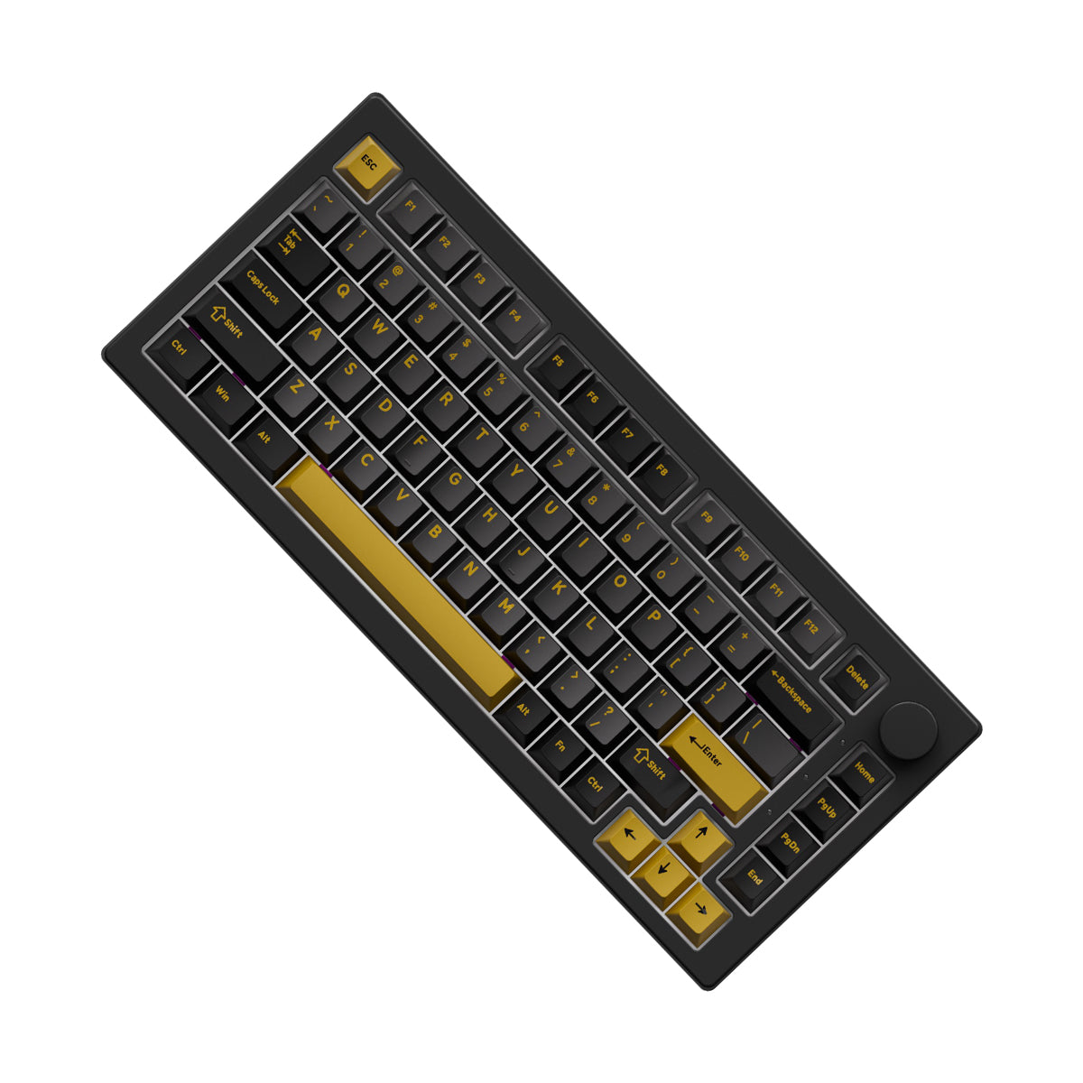 Akko 5075 V3 Multi-Mode RGB Hot-Swappable Mechanical Keyboard (Black & Gold)