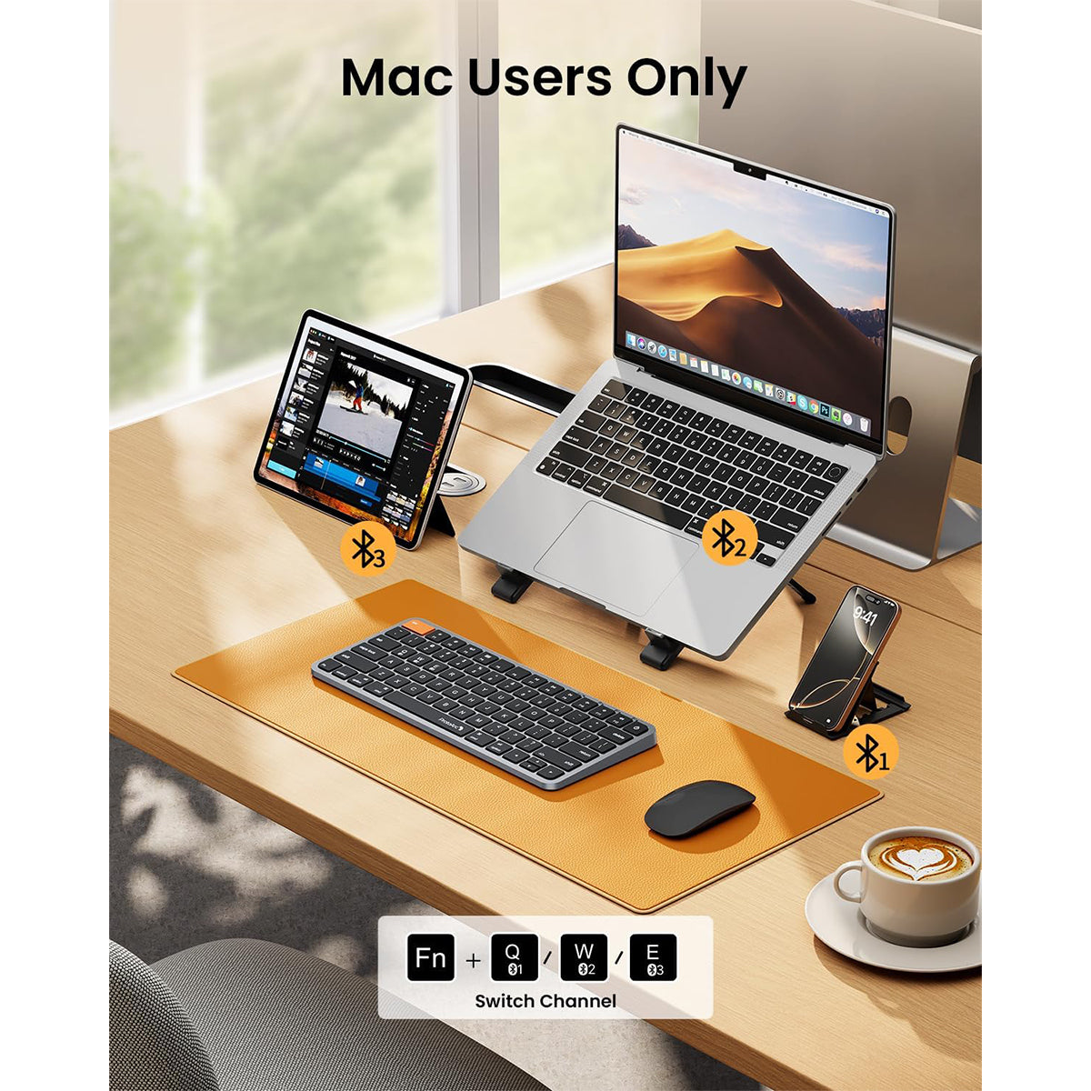 ProtoArc K90-A Multi-Device Backlit Bluetooth Mac Keyboard (Space Grey) (CP016998)