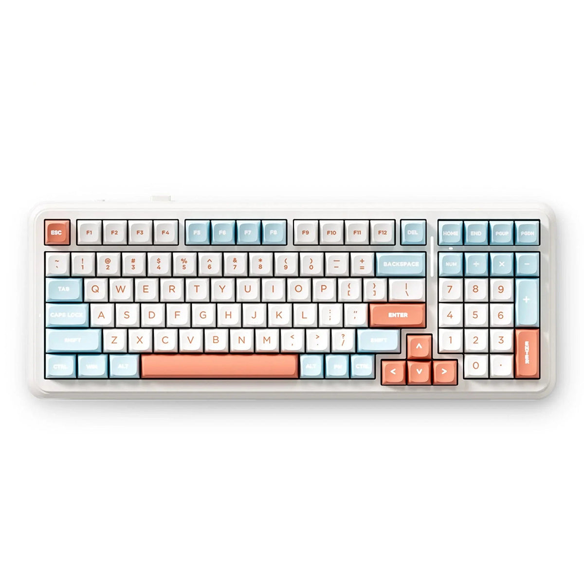 MCHOSE K99 V2 RGB Tri-Mode Hot-Swappable Mechanical Keyboard (Horizon Orange) (Hyacinth Purple Switch)