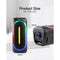 Oudiobop BK-8862 8"x2 RGB Bluetooth Speaker (Black)