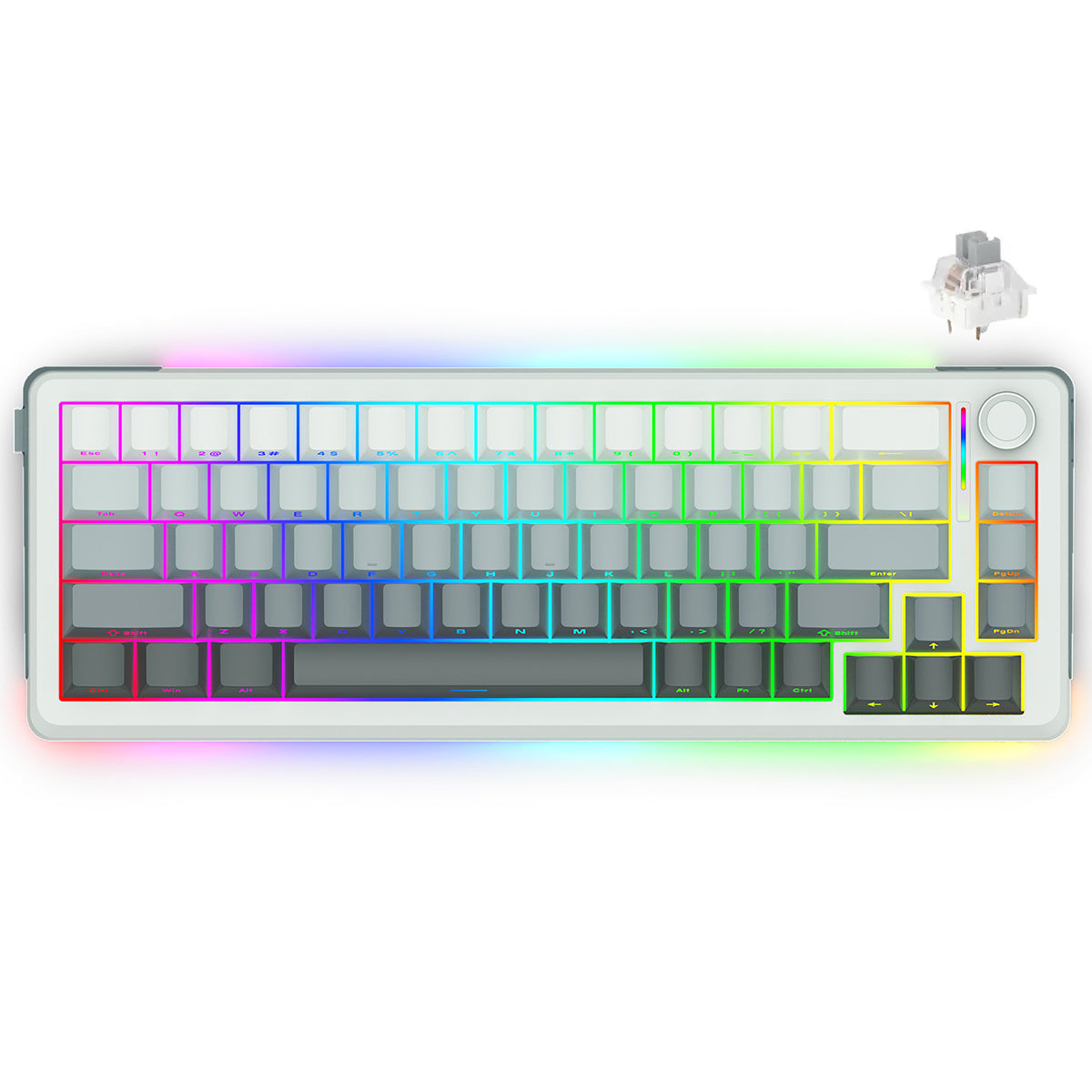 E-Yooso Z-68 Tri-Mode RGB 67 Keys Mechanical Keyboard Gradient Grey (Silverwood Switch)
