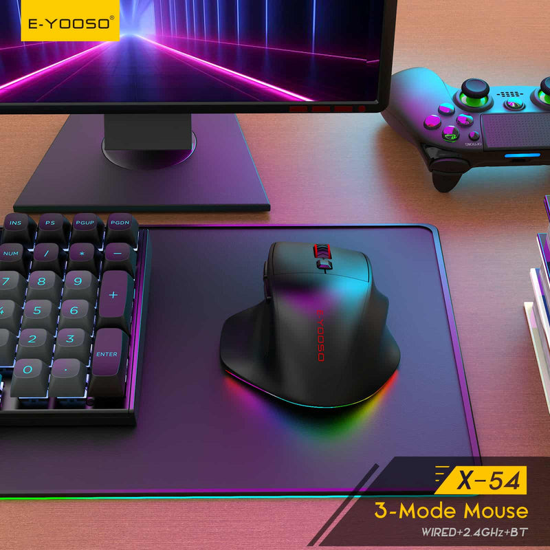 E-Yooso X-54 Tri-Mode Gaming Mouse (Black)