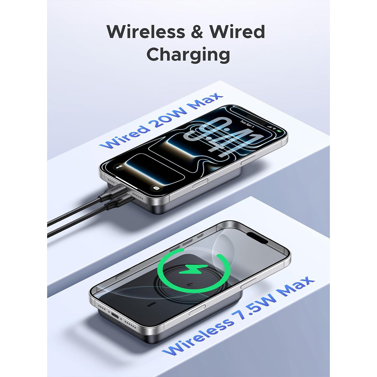 Ugreen 10000mAh Mini Magnetic Wireless 20W Power Bank (Space Gray) (PB561/25919)
