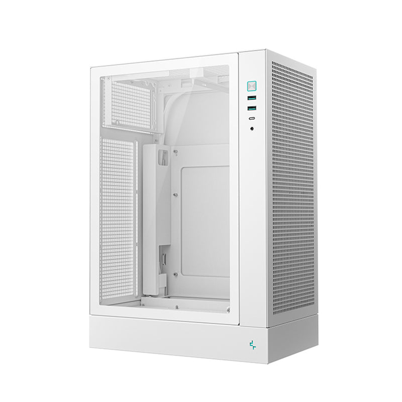 DeepCool CH170 Plus Vertical M-ATX Compact Case (Black, White)