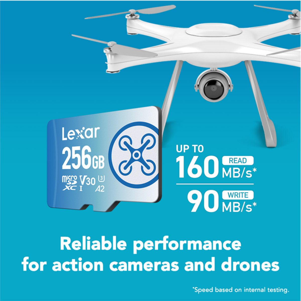 Lexar FLY microSDXC UHS-I C10 U3 V30 A2 160MB/s Read Memory Card | DataBlitz