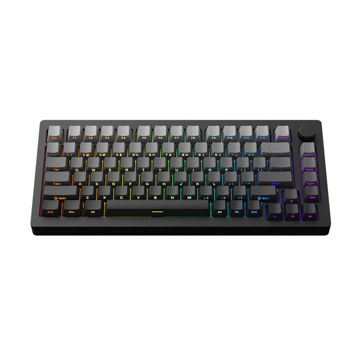 Monsgeek M1W Multi-Mode RGB Hot-Swappable Mechanical Keyboard Black (Akko v3 Piano Pro)