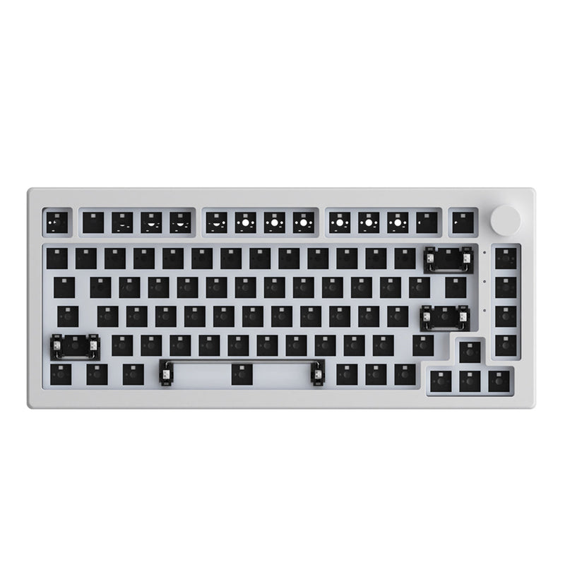 Akko 5075S VIA Barebone Custom Hot-Swappable Mechanical Keyboard DIY Kit Gasket Mount (Moonlight White)