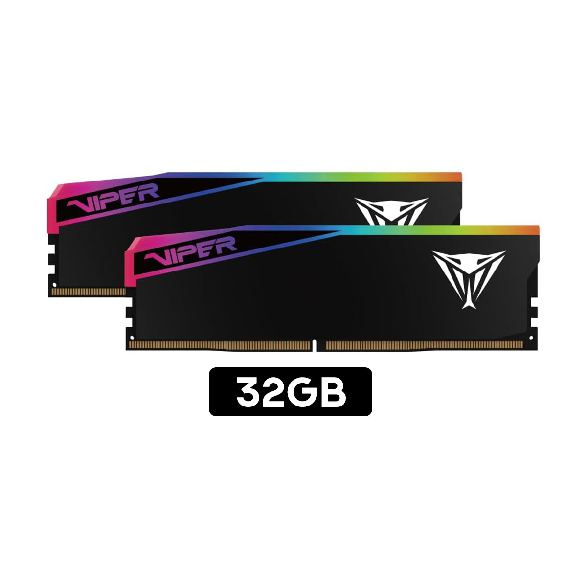 Patriot Viper Elite 5 Ultra RGB 32GB (2x16GB) DDR5 6000MT/s CL36 UDIMM Gaming Memory (VEUR532G6036K)