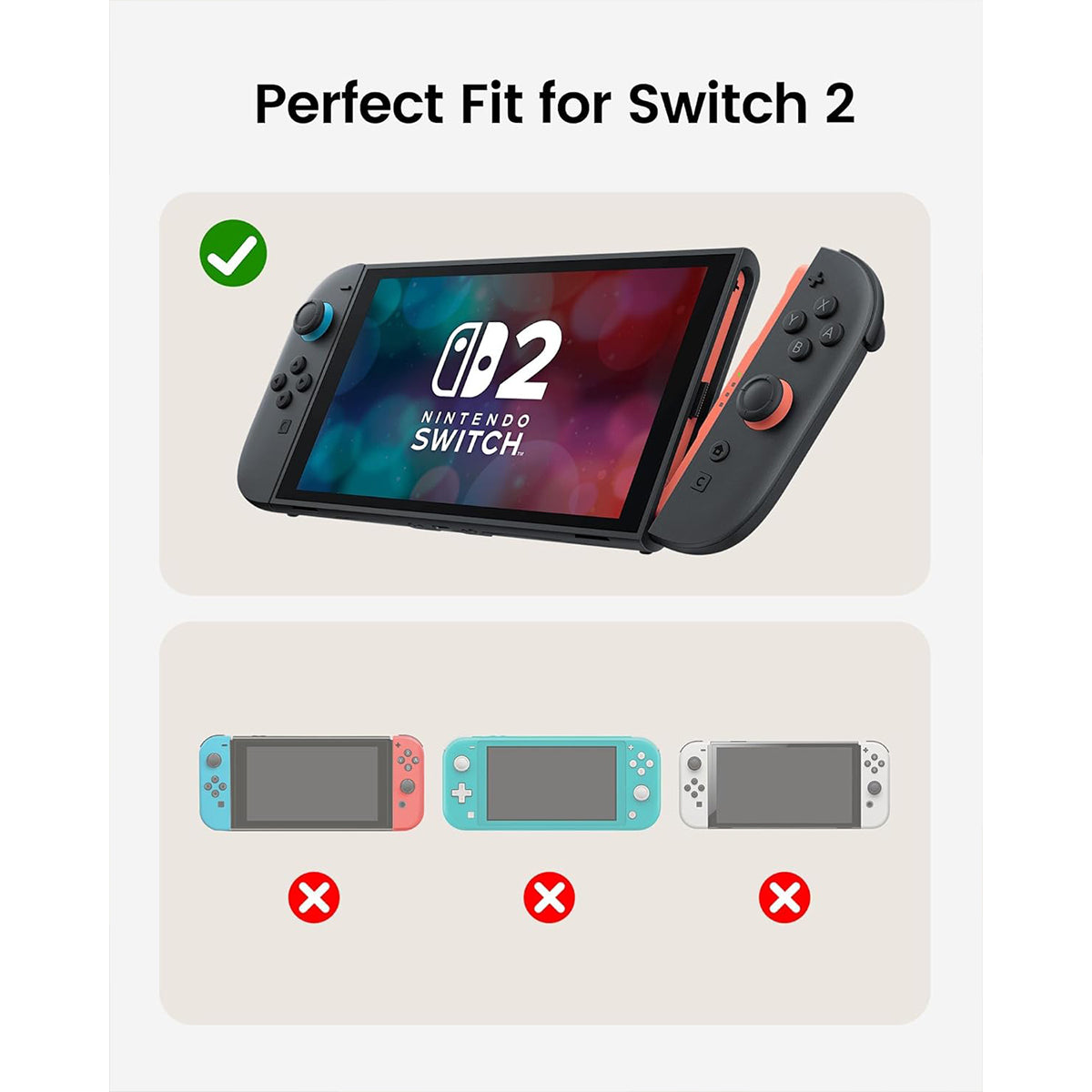 Transnovo PU leather Travel Carrying Case for Nintendo Switch 2 (Black) (NS2-CC06-1)
