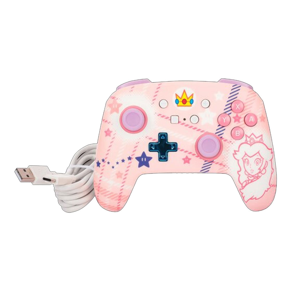Power A Enhanced Wireless Controller for Nintendo Switch (Princess Peach Plaid)