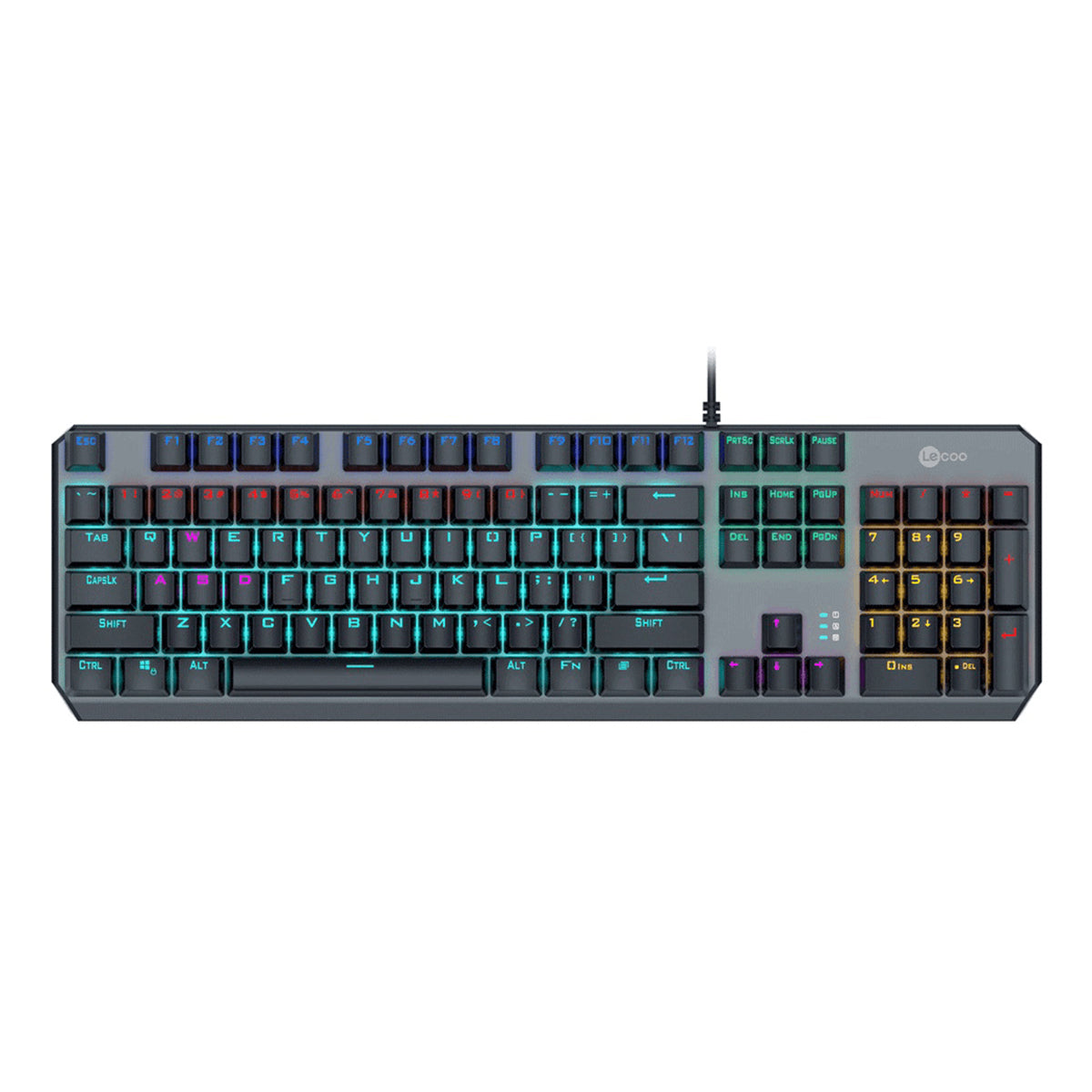 Lecoo GK301 Wired Gaming Metal Gray Keyboard (Blue Switch)