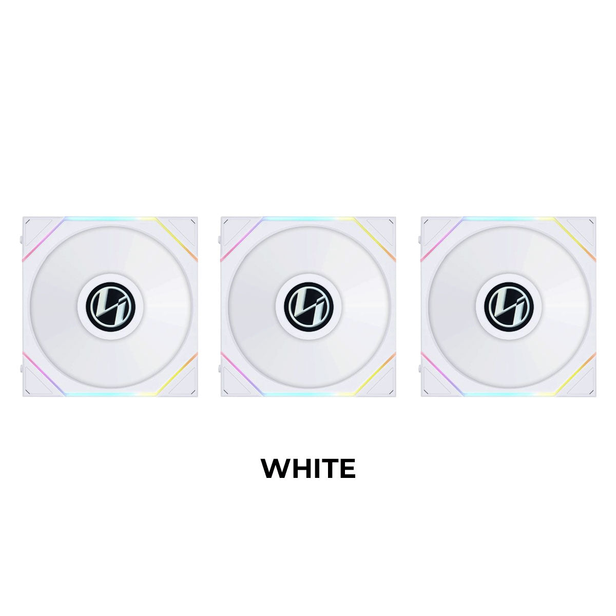 Lian Li Uni Fan TL LCD 120 RGB Reverse Blade 120mm Fan Triple Pack With Controller (White) (12RTLLCD3W)