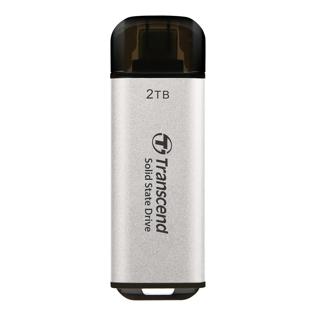 Transcend ESD300 2TB Dual USB 10Gbps Read up to 1050MB/s Type-C Portable SSD (Silver) (TS2TESD300S)