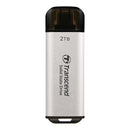 Transcend ESD300 2TB Dual USB 10Gbps Read up to 1050MB/s Type-C Portable SSD (Silver) (TS2TESD300S)