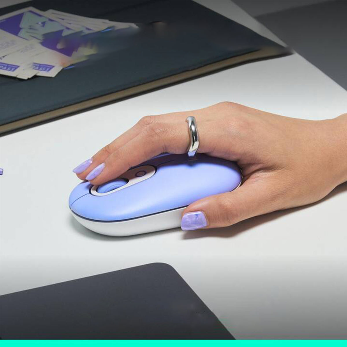 Logitech Pop Mouse Wireless With Customizable Emoji (Graphite, Off-White, Lilac, Rose)