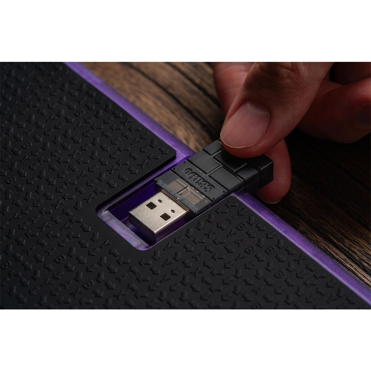 8Bitdo Arcade Controller for Nintendo Switch / Windows (Transparent Purple) (80FG)

