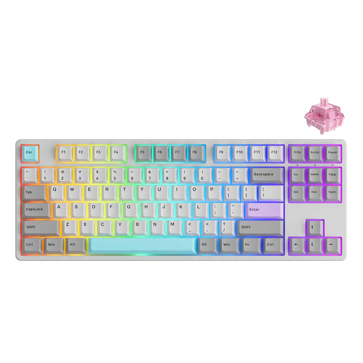 Akko 5087S Via RGB Hot-Swappable Mechanical Keyboard Silent 