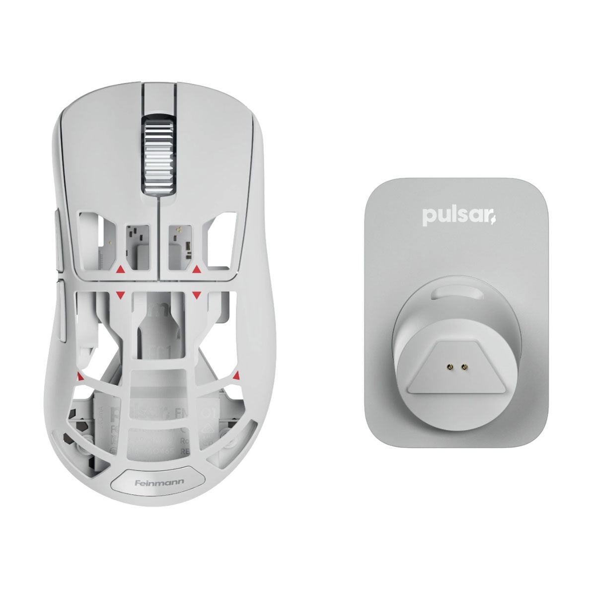 Pulsar Feinmann F01 Ultralightweight Magnesium Alloy Wireless Gaming Mouse (Black, Alpine White) (FMF01, FMF02)