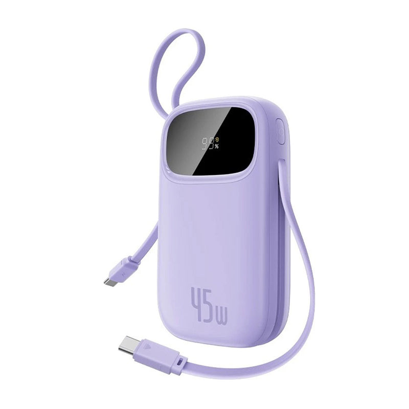 Baseus EnerFill FC31 Qpow 3 Digital Display Power Bank with Built-in USB-C + iP Cable 20000mAh 45W