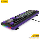 E-Yooso Z-101 RGB 101 Keys Tri-Mode Hot-Swappable Mechanical Keyboard Grey/Black/Purple
