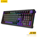 E-Yooso Z-101 RGB 101 Keys Tri-Mode Hot-Swappable Mechanical Keyboard Grey/Black/Purple