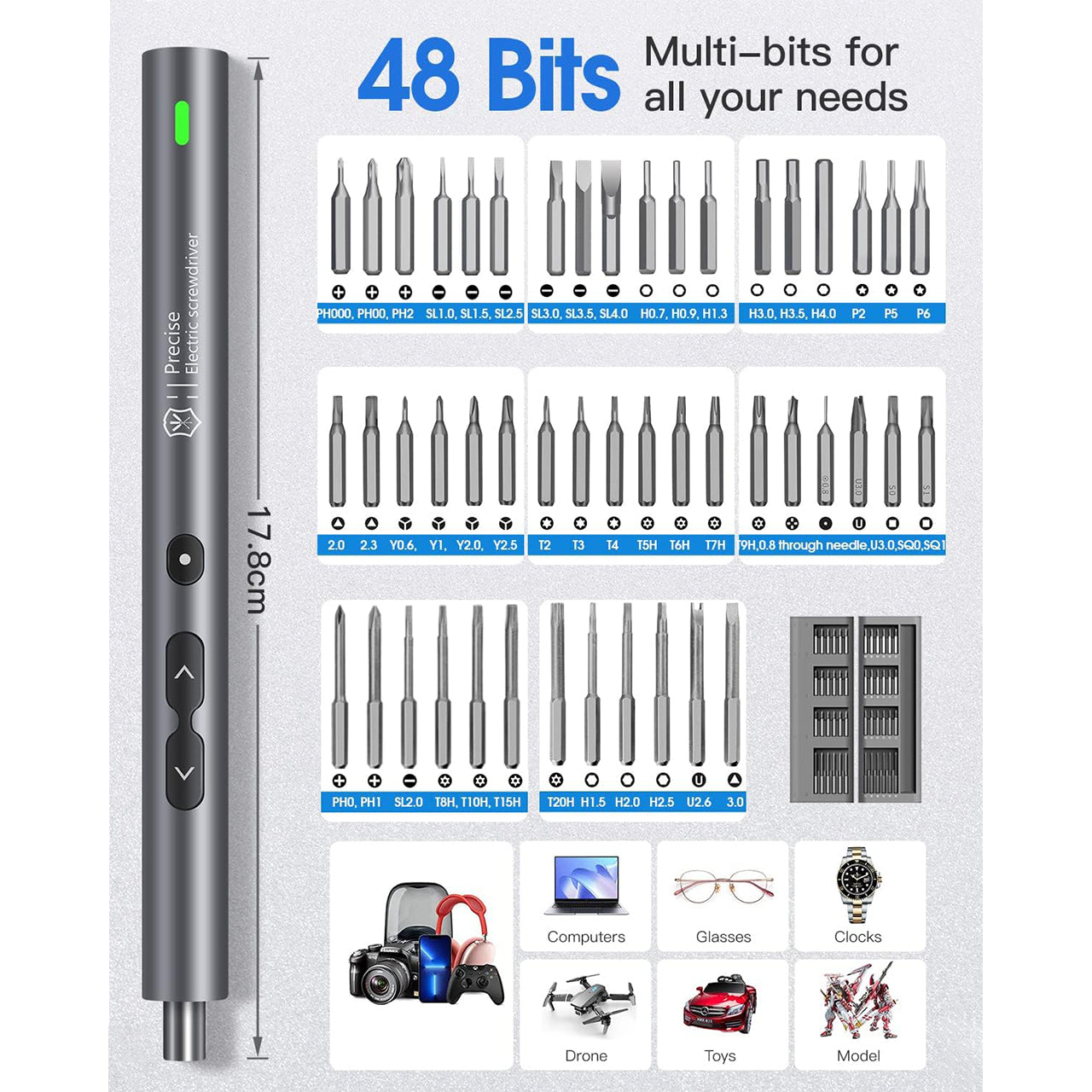 Kingsdun 62-in-1 Precision Electric Screwdriver