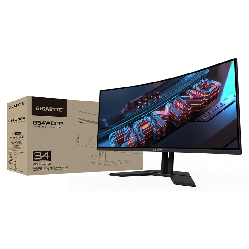 Gigabyte G34WQCP 34" WQHD (3440x1440) 180Hz 1ms (MPRT) VA Curved Gaming Monitor