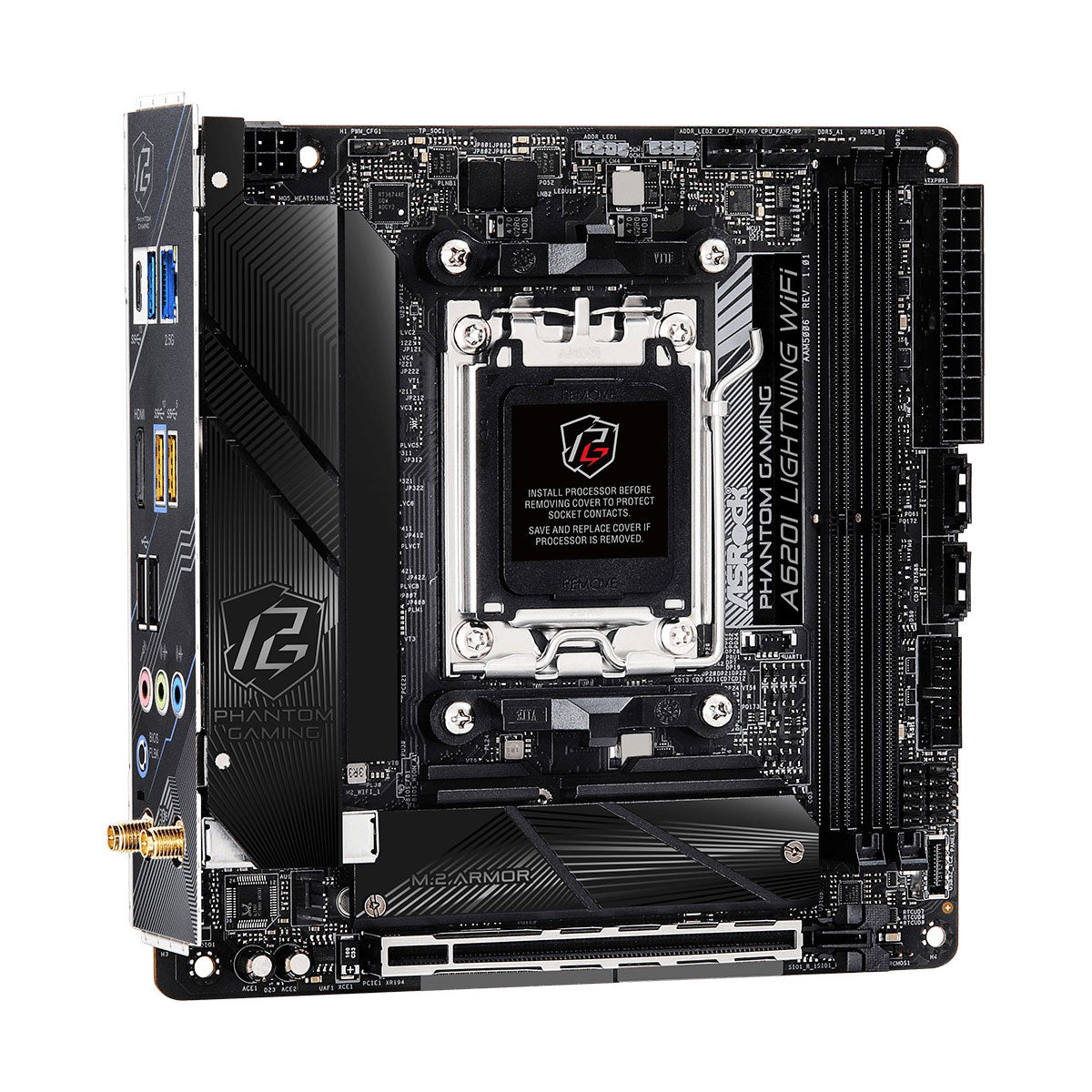 Asrock A620I Lightning Wifi DDR5 Phantom Gaming AM5 Motherboard