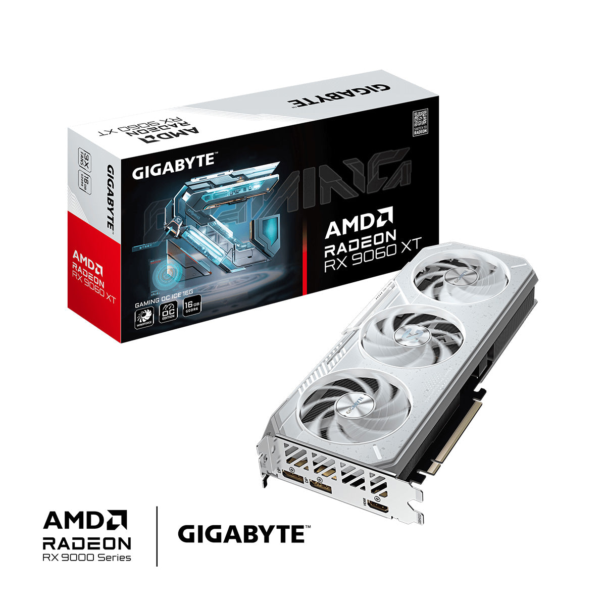 Gigabyte Radeon RX 9060 XT Gaming OC Ice 16GB GDDR6 Graphics Card