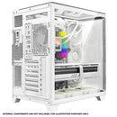 Coolman Zentra Luxe ATX Vision PC Case (Black, White)