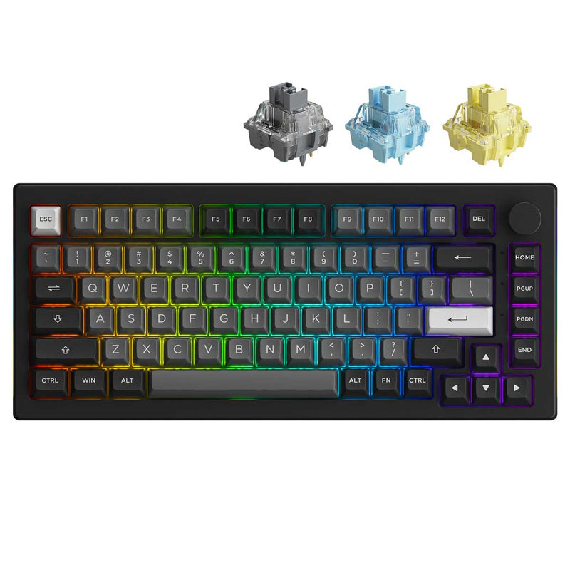 Akko Black & Silver 5075B Plus Multi-Modes RGB Hot-Swappable Mechanical Keyboard