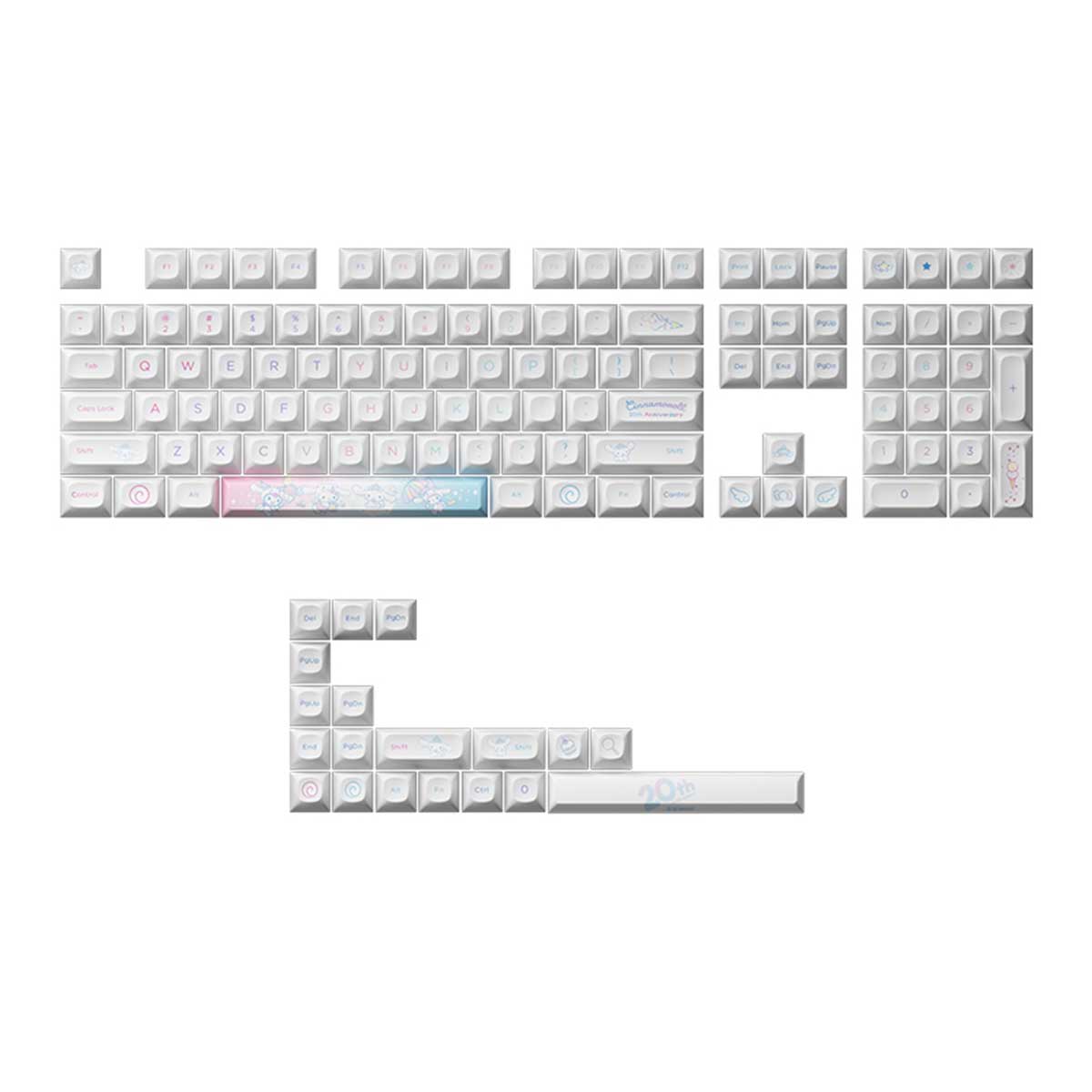 Akko Cinnamoroll 20TH Anniversary OPI Keycap Set