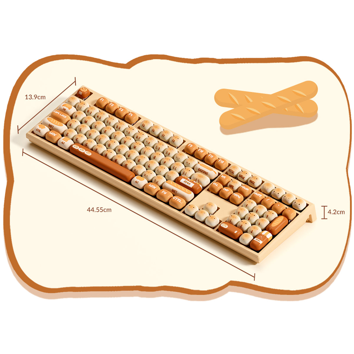 Akko Bun Wonderland 3108 V3 Wired Mechanical Keyboard (Akko Frost Pink Switch) (101-3108C-028)