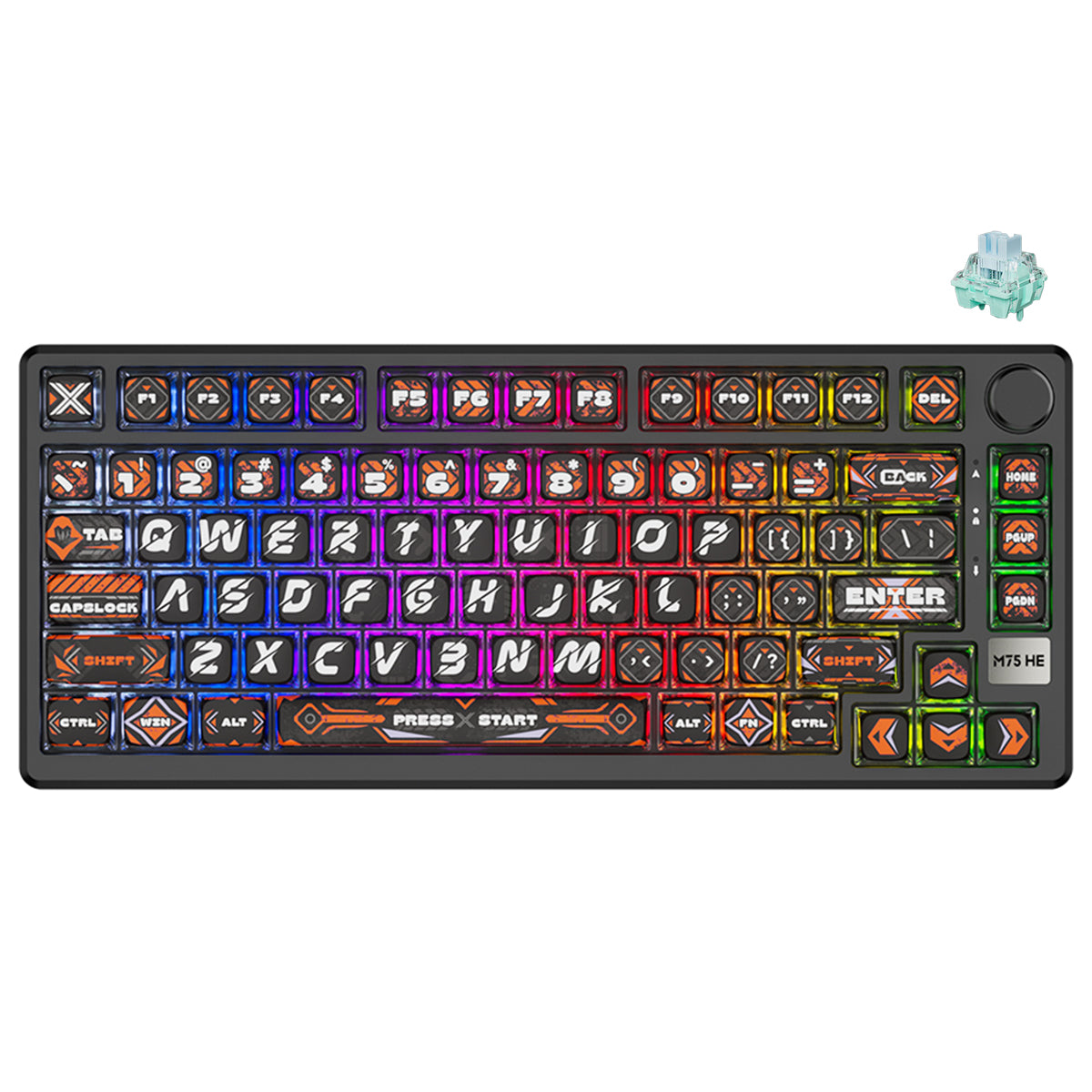 Royal Kludge RK-M75 HE Single-Mode RGB 81 Keys Hot-Swappable Mechanical Keyboard Hephaestus
